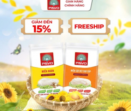 CB 2Túi Miến Pavo 200gr (1Miến Ngon + 1Miến sợi dẹt cao cấp)
