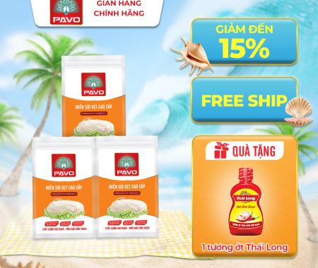 CB 3Túi Miến sợi dẹt cao cấp Pavo 200gr